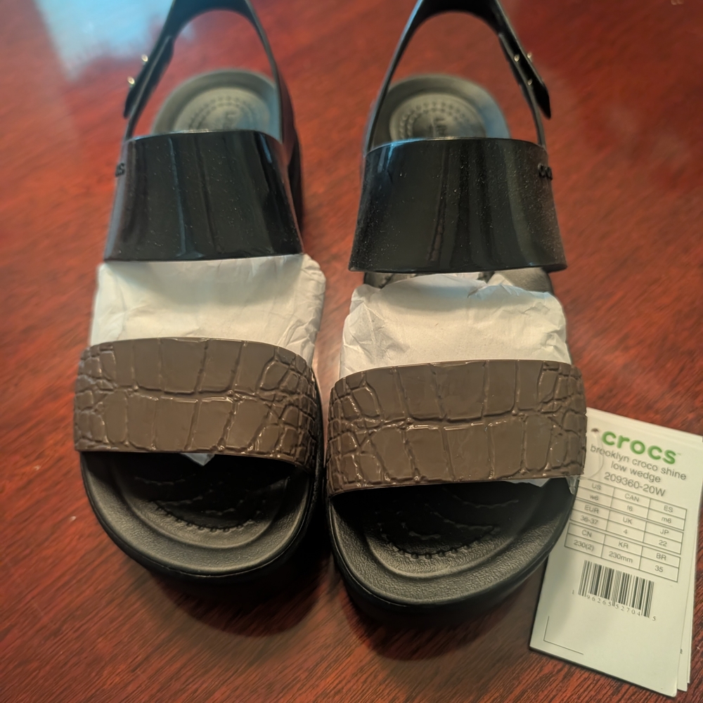 Crocs Black and Brown Sandals
